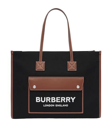 burberry canvas tote black|burberry outlet tote bags.